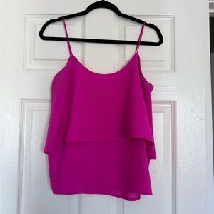 Paper Crane Fuchsia Layered Blouse